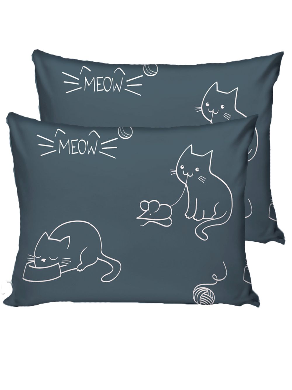 Постельное белье бязь Сказка "Котики" 2-спальное Наволочка 50х70 см 2 шт Простынь на резинке 160x200 см Пододеяльник 175x215 см