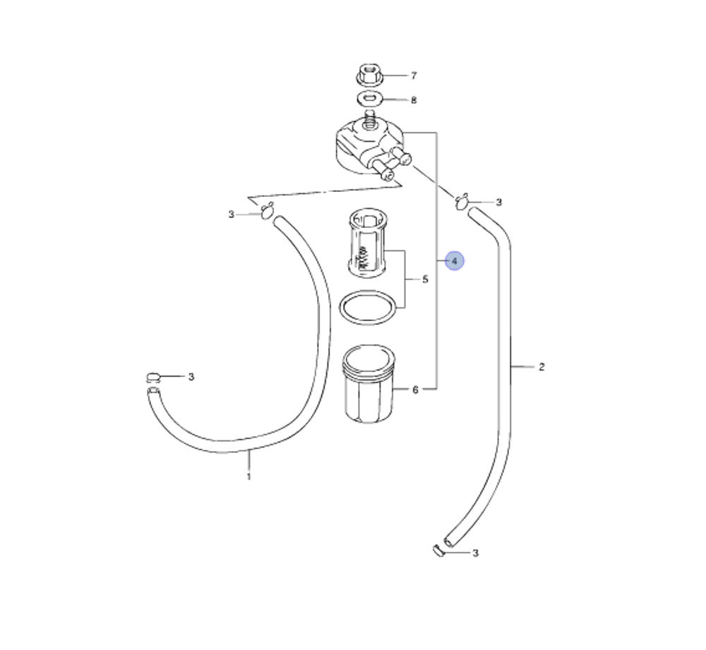 Фильтр топливный Suzuki DT5-DT65