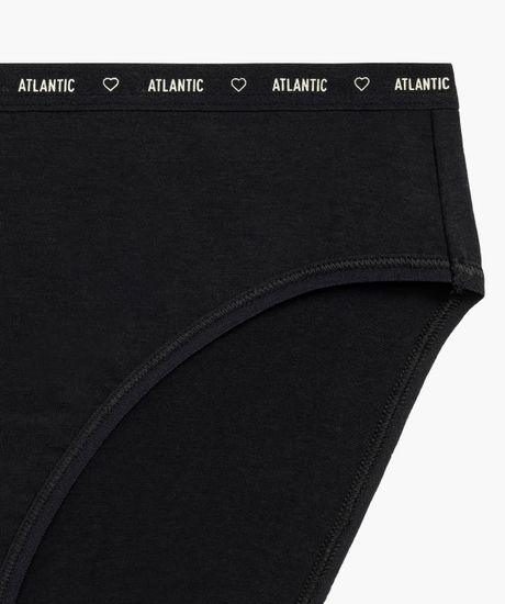 Женские трусы спорт (3шт) Atlantic 3CLP-010, черный + светлый капучино + светло-бежевый