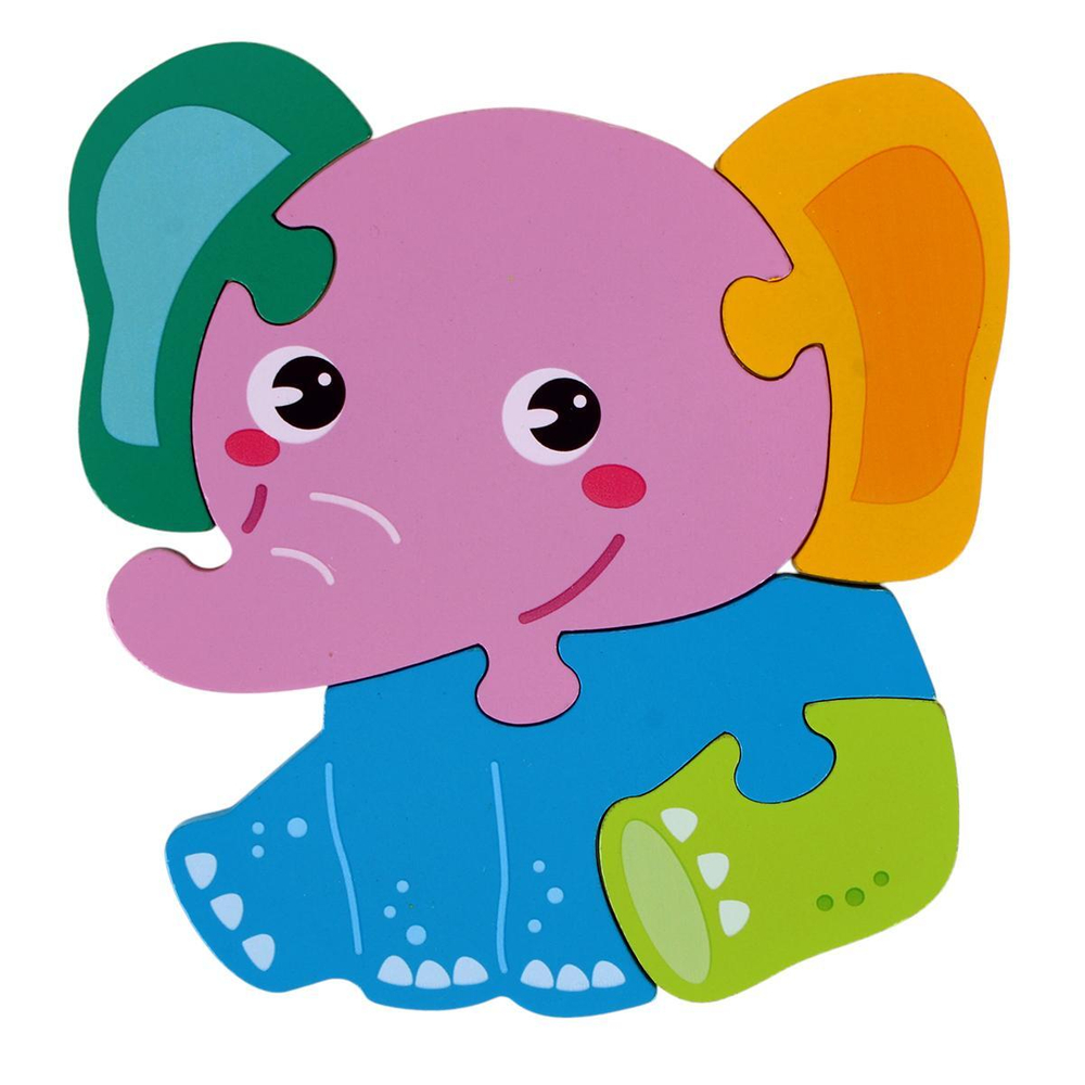 Развивающая игрушка деревянная Пазл животные мал, C-41877