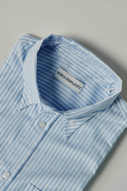 Рубашка OCBD в голубую бенгальскую полоску