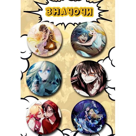 Набор значков аниме Ангел кровопролития