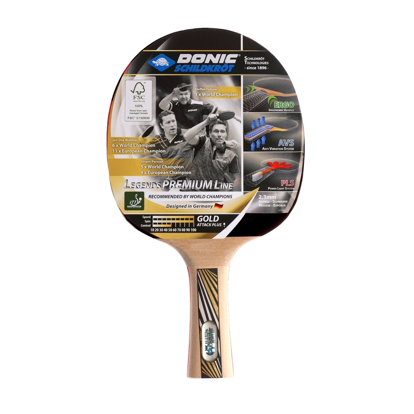 Ракетка DONIC LEGENDS GOLD фото №2