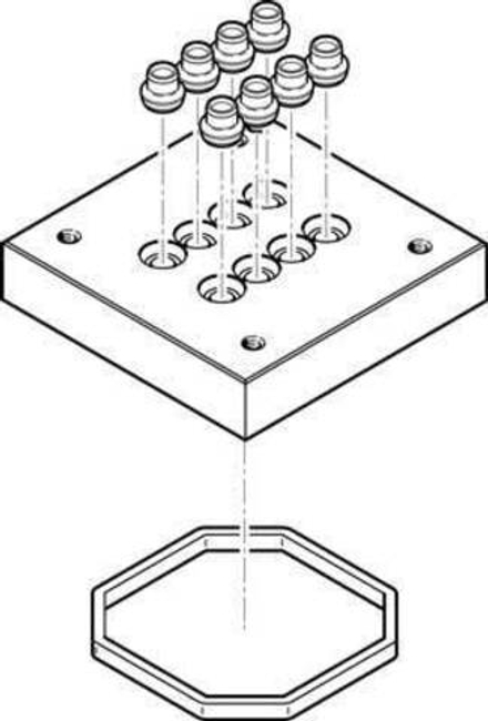CPV10-VI-P4-M7-D Многоканальная пневматическая плита