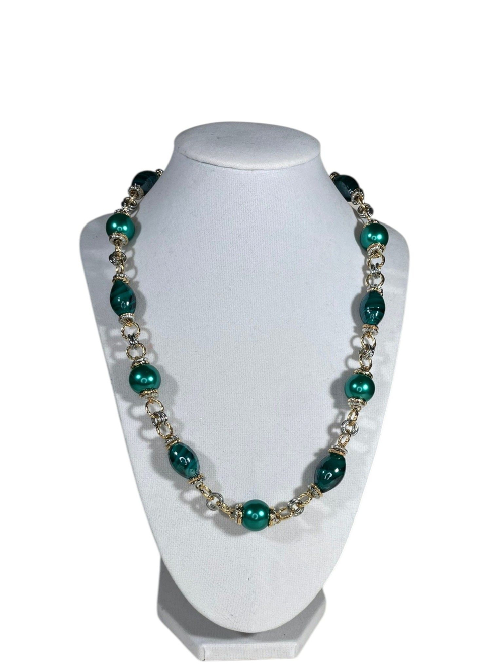 Комплект колье и серьги муранское стекло