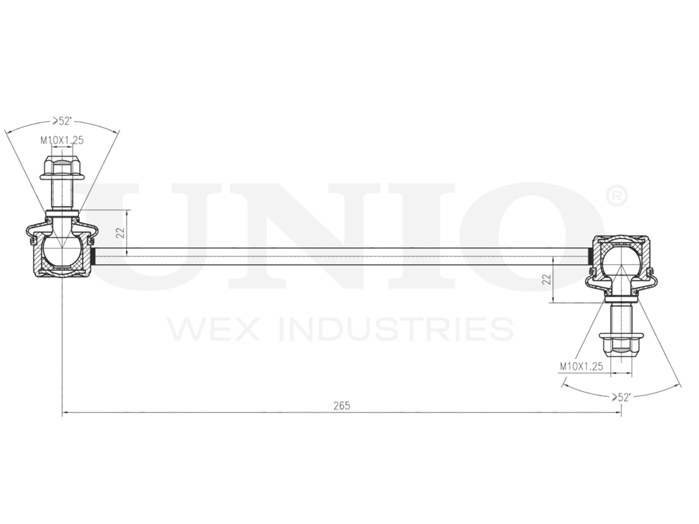 Стойка стабилизатора передняя UNIO SSP-50065
