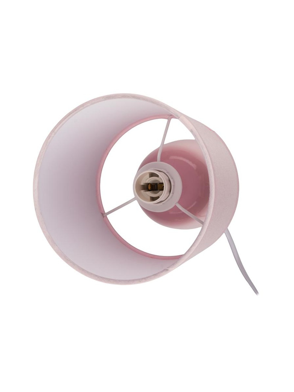 Светильник настольный JH2-02-pk E14 IP20 130х130х255мм керамика; ткань; PVC-пластик роз. JazzWay 5062337