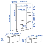 Комбинация для хранения - VIHALS IKEA/ ВИХАЛС ИКЕА, 245x47x140 см , белый
