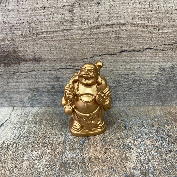 Статуэтка Хотей с мешком и слитком золота цвет золотистый 3,5 х 3,5 х 5 см
