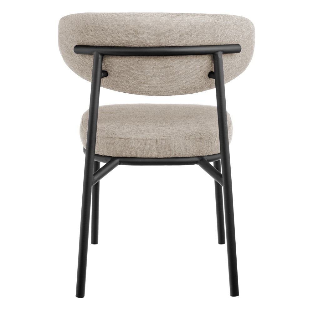 Стул Lucas 2 латте шенилл с чёрными ножками