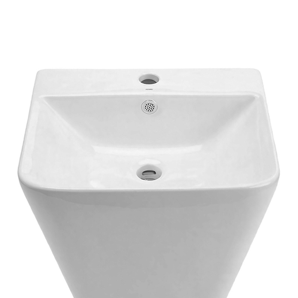 Раковина напольная AZARIO FRETTA SQUARE 440х380х835 отдельностоящая, прямоугольная, белый глянцевый (AZ-302)