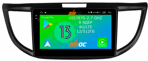 Магнитола для Honda CR-V 2012-2018 - Airoc 2K AU-1904B (рамка 9) на Android 13, Быстрейшая, SIM-слот