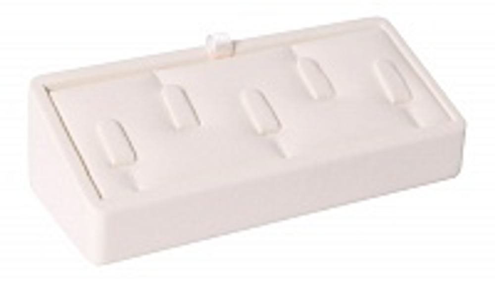 Подставка для 5 колец/кубик наклонный/выним.вкладыш/5 язычков/5 прорезей для ниток/петелька/карман