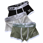 Набор из 3 мужских трусов-боксеров с надписью на резинке (Размер: XXL) (Цвет: разноцветный)