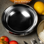 Миска Jolly Kitchen нержавеющая сталь, двойные стенки, глянцевая, 19,5 см