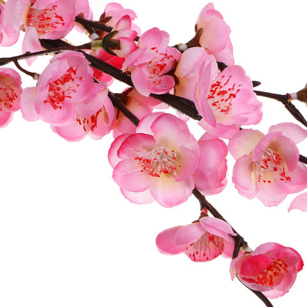 LADECOR Цветок искусственный ветка сакуры, 105 см, ткань, пластик, железная проволока, 2 цвета