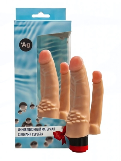 Вибромассажер с ионами серебра, встроенный пульт (Цвет: телесный)