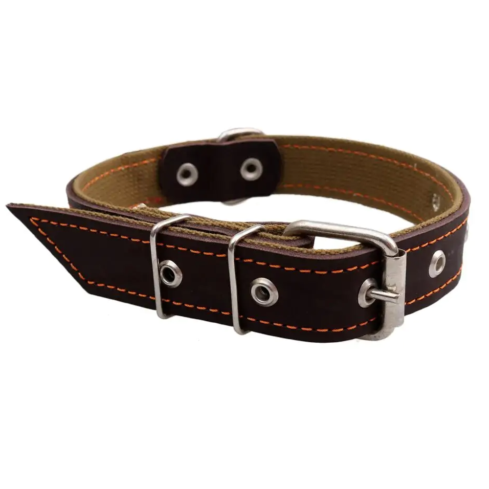 Ошейник кож. №15 в 2 кожи 1/2 (32 см) rich breed