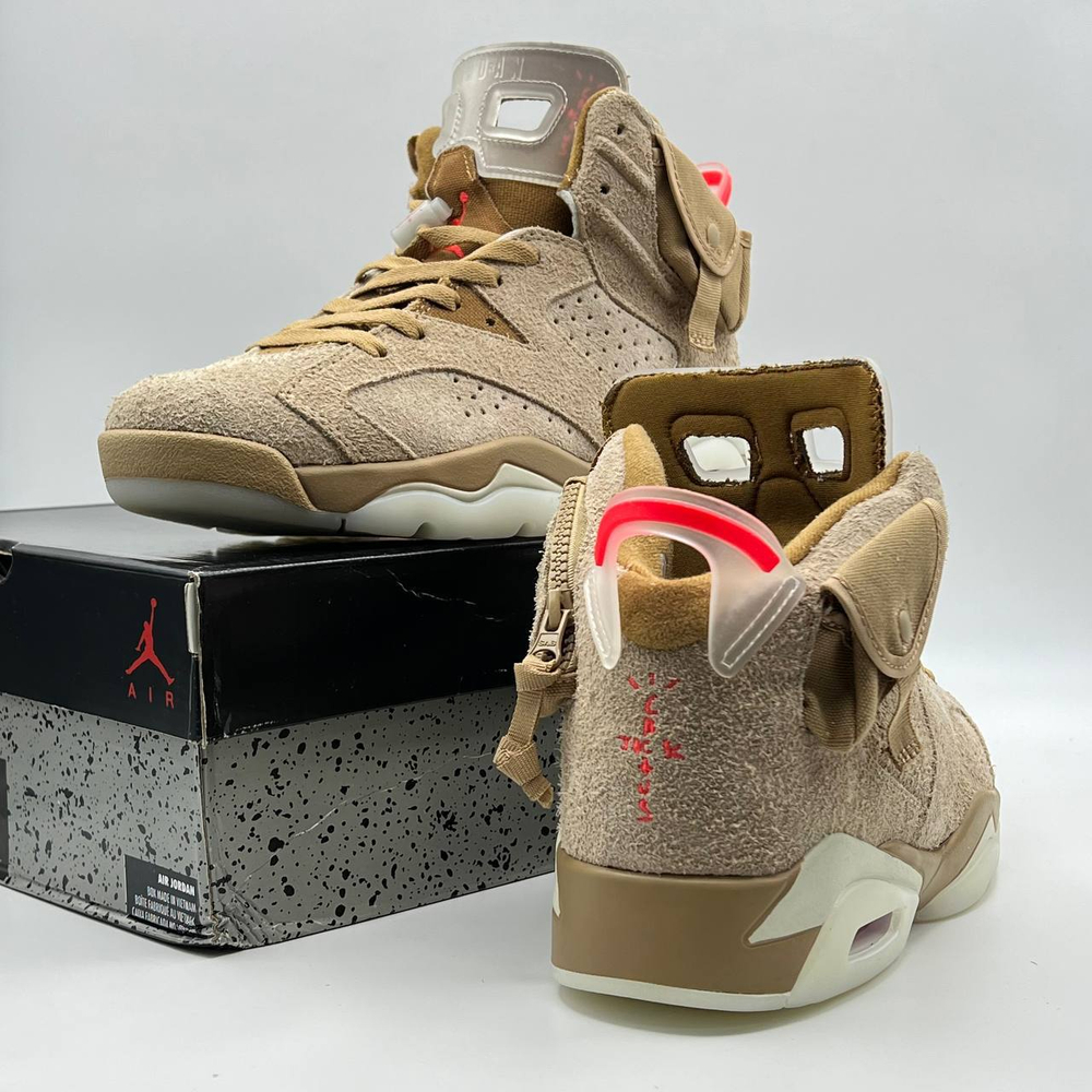 Кроссовки Nike Air Jordan 6 Retro x  Scott #A53 (беж.)
