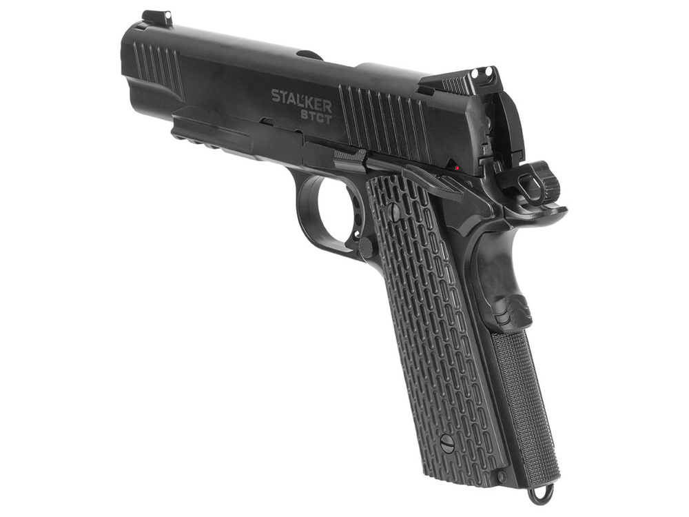 Пистолет пневматический Stalker STCT (Colt 1911 Tactical), к.4,5мм, 12г CO2, металл, 97 м/с,Hop-Up, Blowback (6 шт./уп.)