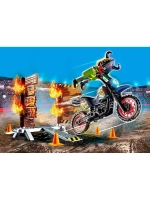 Набор Трюковой мотоцикл с горящим препятствием Playmobil 70533