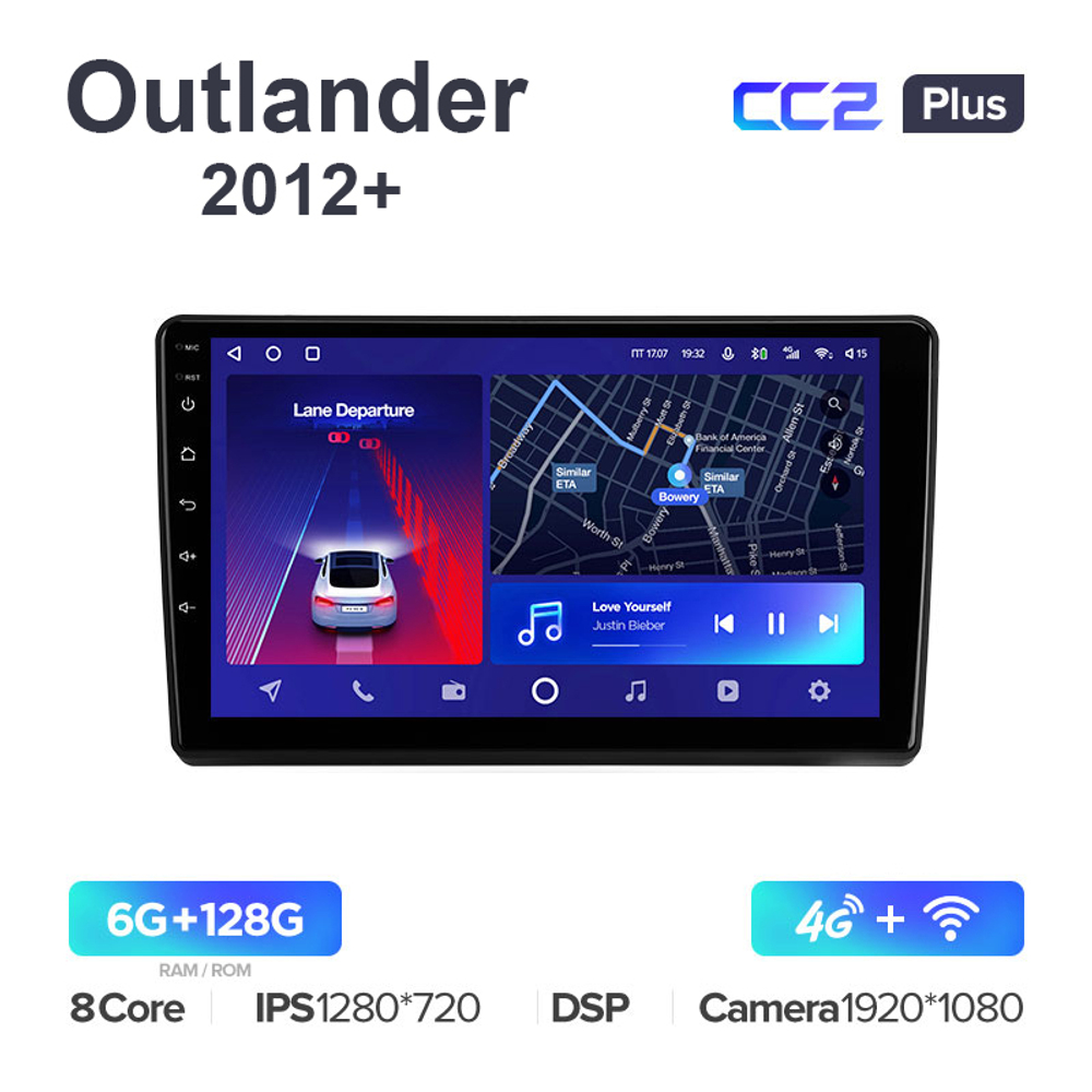 Teyes CC2 Plus 9"для Mitsubishi Outlander 2012+