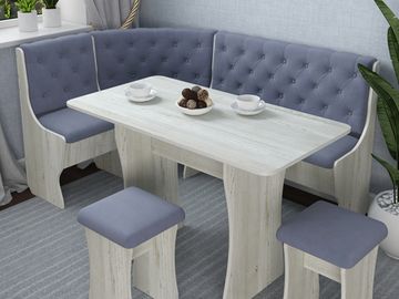 Кухонный уголок bravo "Оливьер" (Сосна винтерберг/Велюр Ultra Iris (AT)) -G/Л3