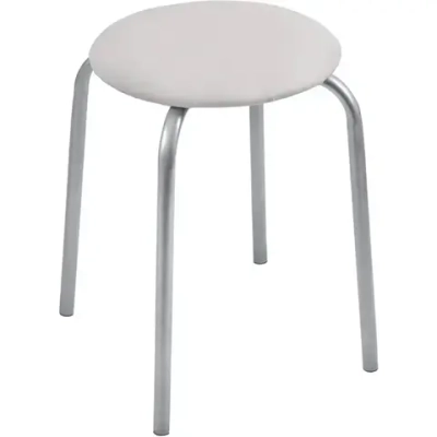 Табурет 'Классика 2' на 4-х опорах (круглое сидение) светло-серый