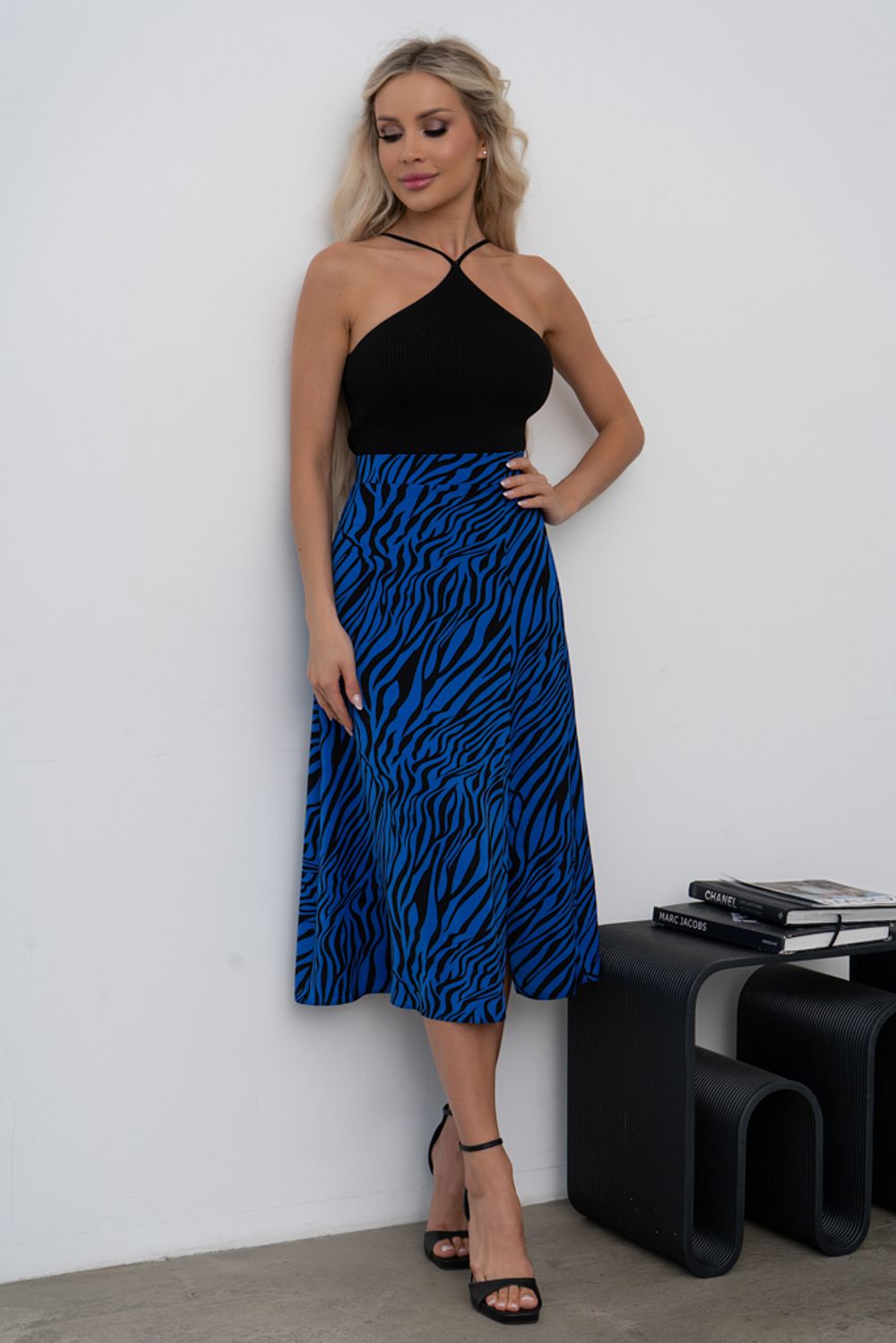 Юбка (черный/синий) Ю11-16/5 Nikol