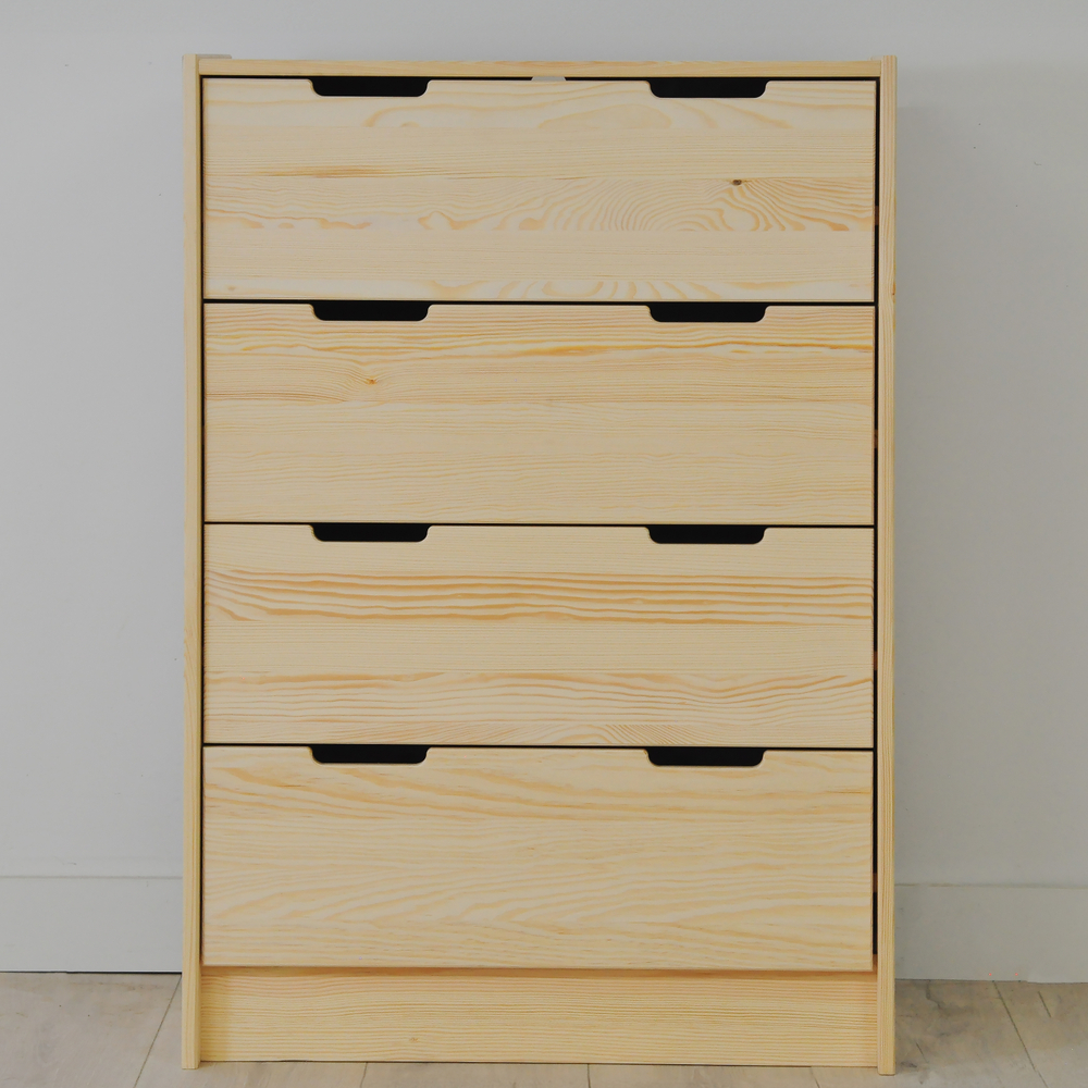 Комод, 62х30х90, Раст, для одежды и игрушек, с ящиками, массив сосны, без отделки, IKEA