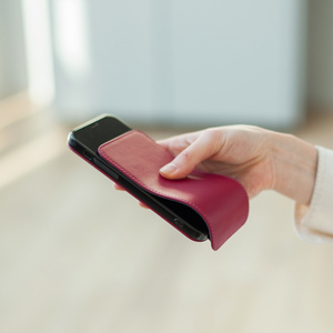 Чехол для iPhone 12/12Pro из кожи теленка, цвета малины