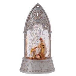 GAEM Фигурка декор в стекл шаре "Рождество" (подсвет, AAAх2 н/п) L8 W4 H16 см