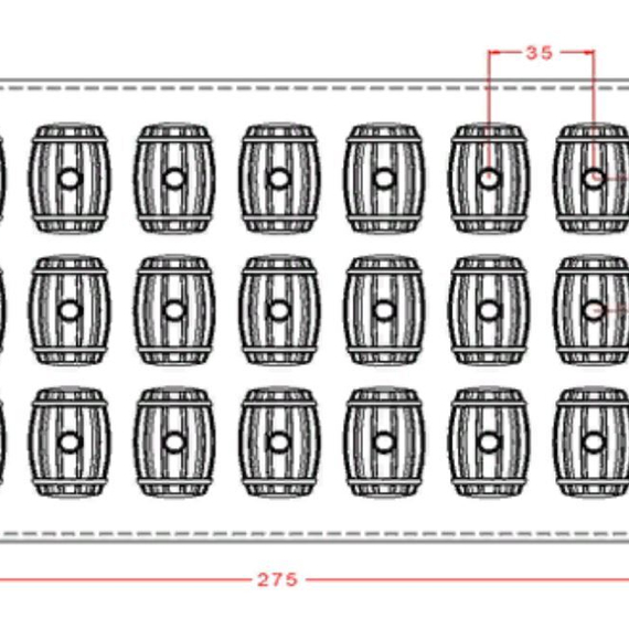57 | Форма для шоколадных конфет &quot;Боченок&quot; (275*175мм)