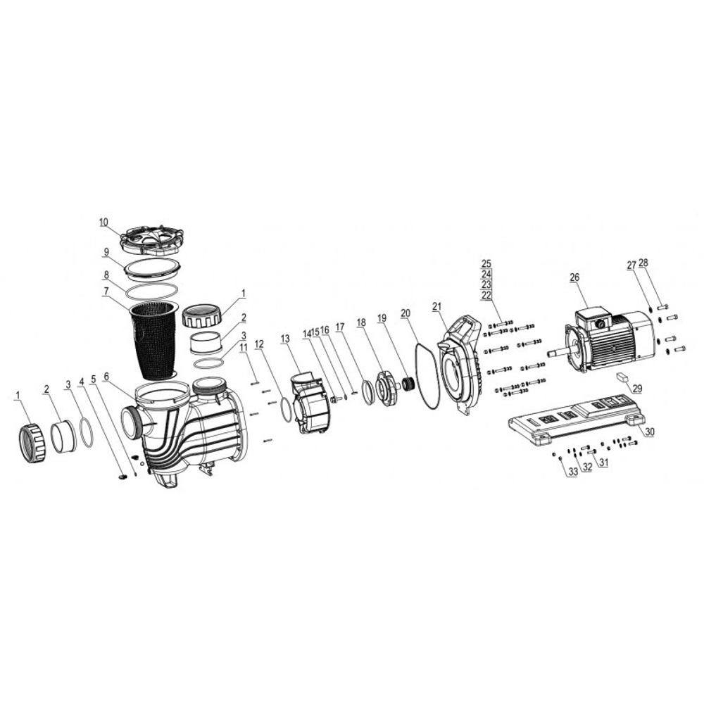Насос SLP750 с префильтром 85-95 м³/час(12-8м), 3ф/380В, 5,5кВт/9,6A