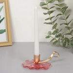 Подсвечник «Нежность» 15*12*5,8 см, Розовый