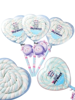 Воздушный зефир на палочке Голубое Сердце 60 г * 3 шт