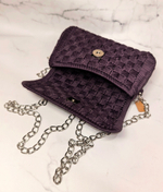 Сумка вязаная сиреневая