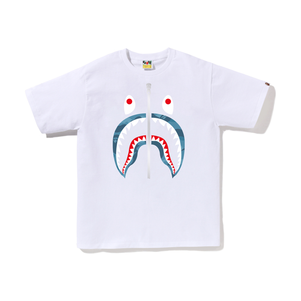 A Bathing Ape Color Camo Shark Tee