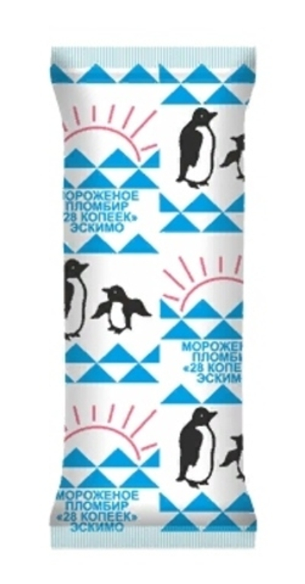 Мороженое эскимо "28 копеек" Пломбир с ароматом ванили 70 г. Морозпродукт