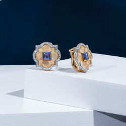 Серьги с сапфирами и бриллиантами, E0117-1/3