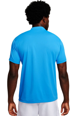 Мужское теннисное поло Nike Court Dri-Fit Blade Solid Polo - light photo blue/black