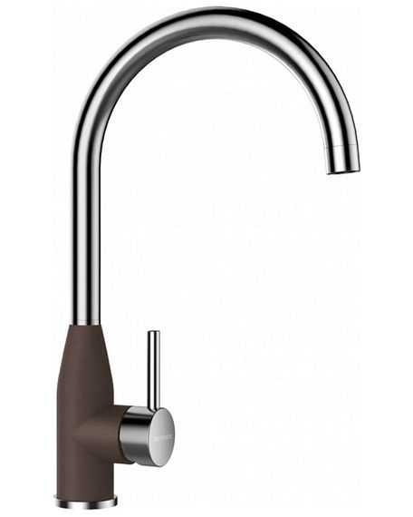 Смеситель Schock Kavus, Cristalite сталь/мокка
