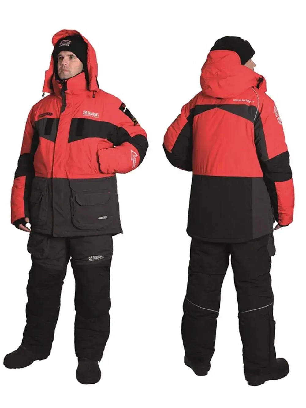 Костюм зимний Alaskan NewPolar 2.0 красный/серый/черный M (куртка+полукомбинезон)