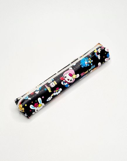 Школьный пенал с 2 отделениями, сиреневый, 11 предметов