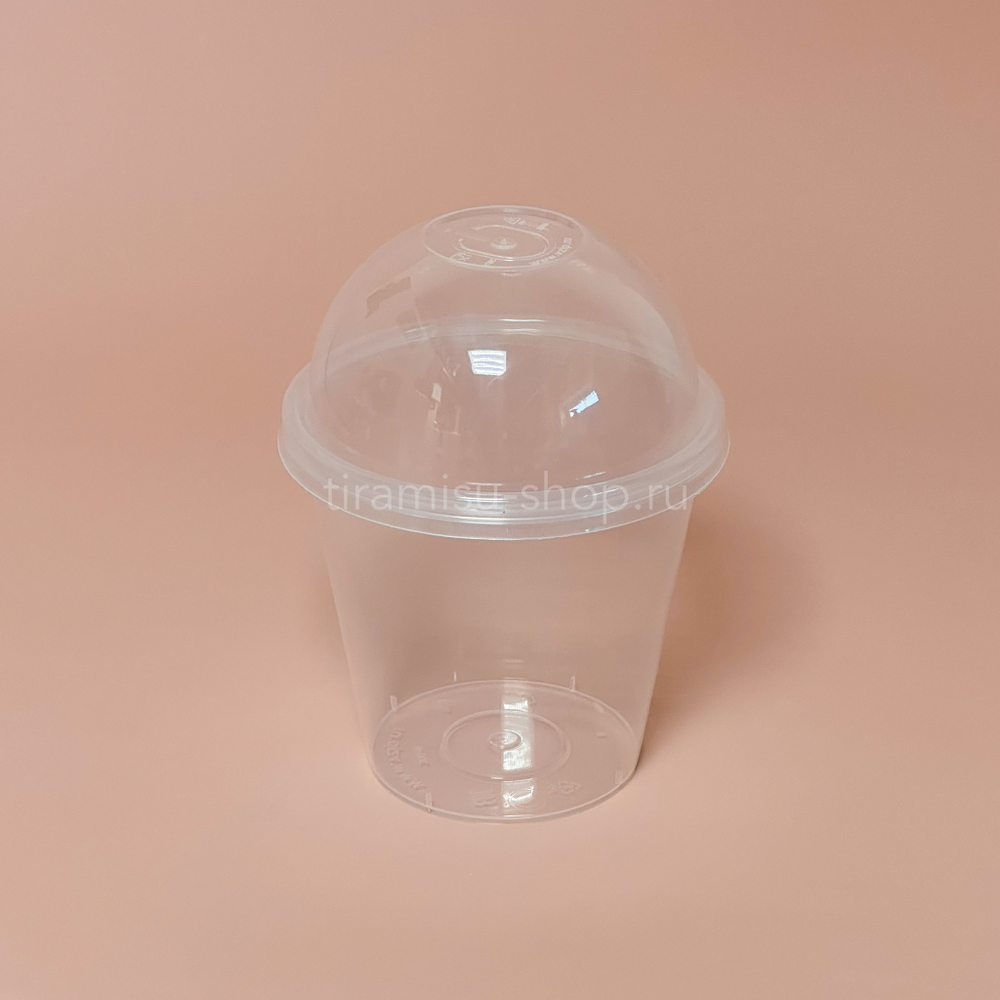 Стакан пластиковый Bubble Cup прозрачный глянцевый 300 мл, d=90 мм