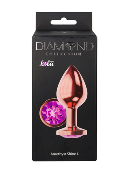 Diamond Shine L - Анальная Пробка, Розовое Золото