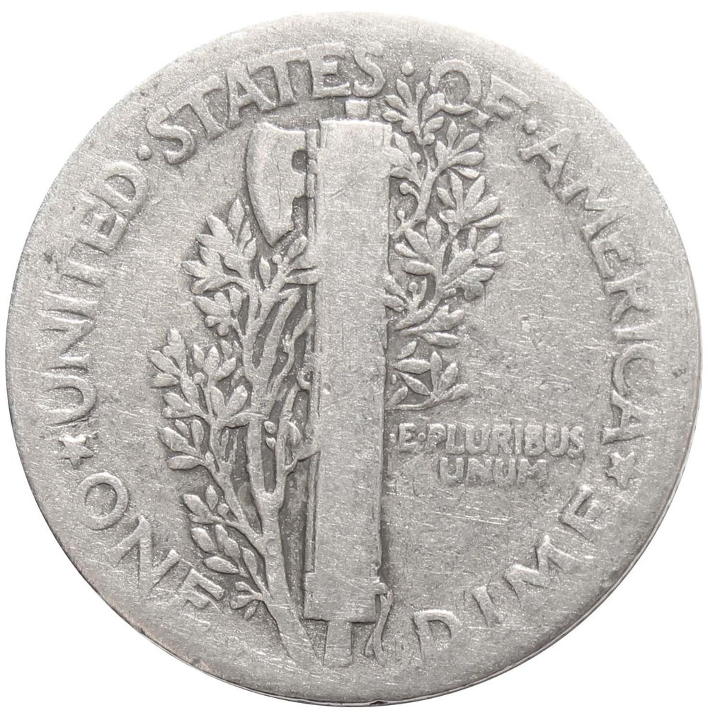 1 дайм (10 центов) 1936. США F- (Меркурий) Серебро
