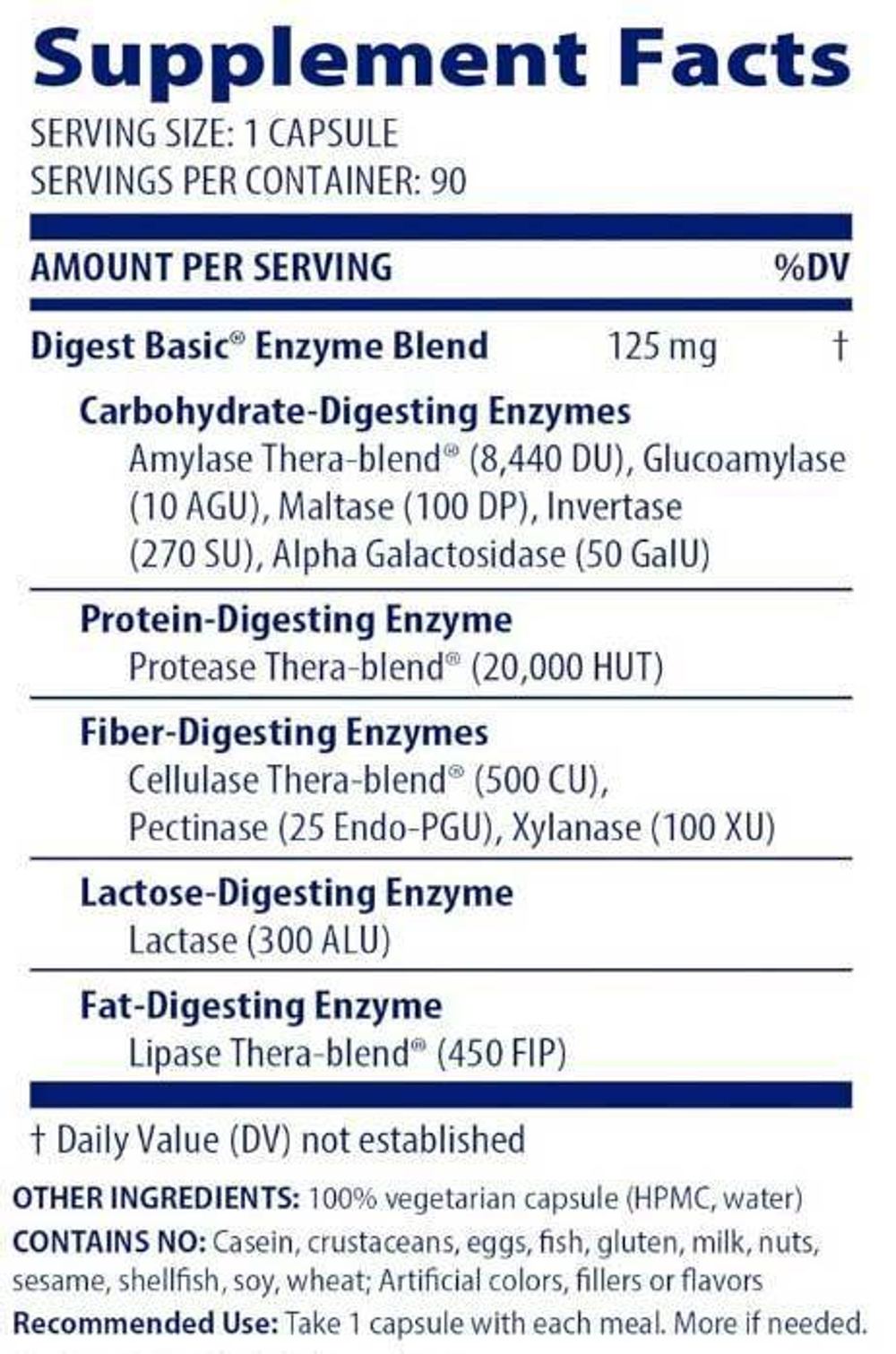Enzymedica - DigestBasic 90 capsules