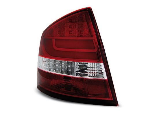 Задние фонари Skoda Octavia 2 red white led bar