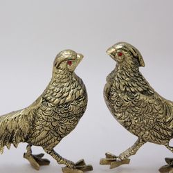 Bello De Bronze Статуэтка Фазаны пара, золото